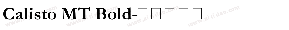 Calisto MT Bold字体转换